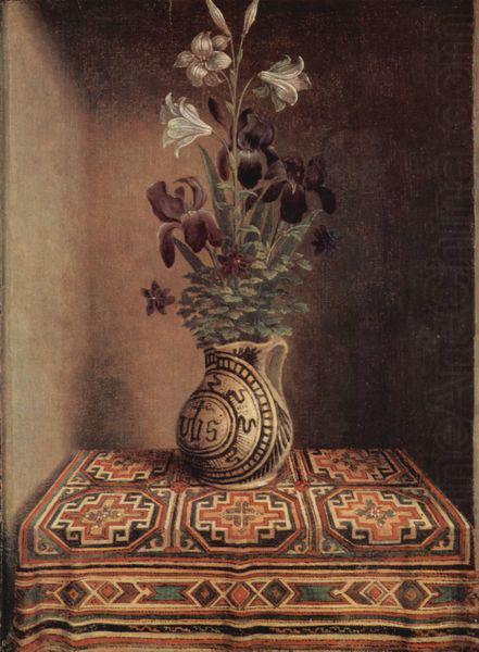 Hans Memling Vase mit Blumen